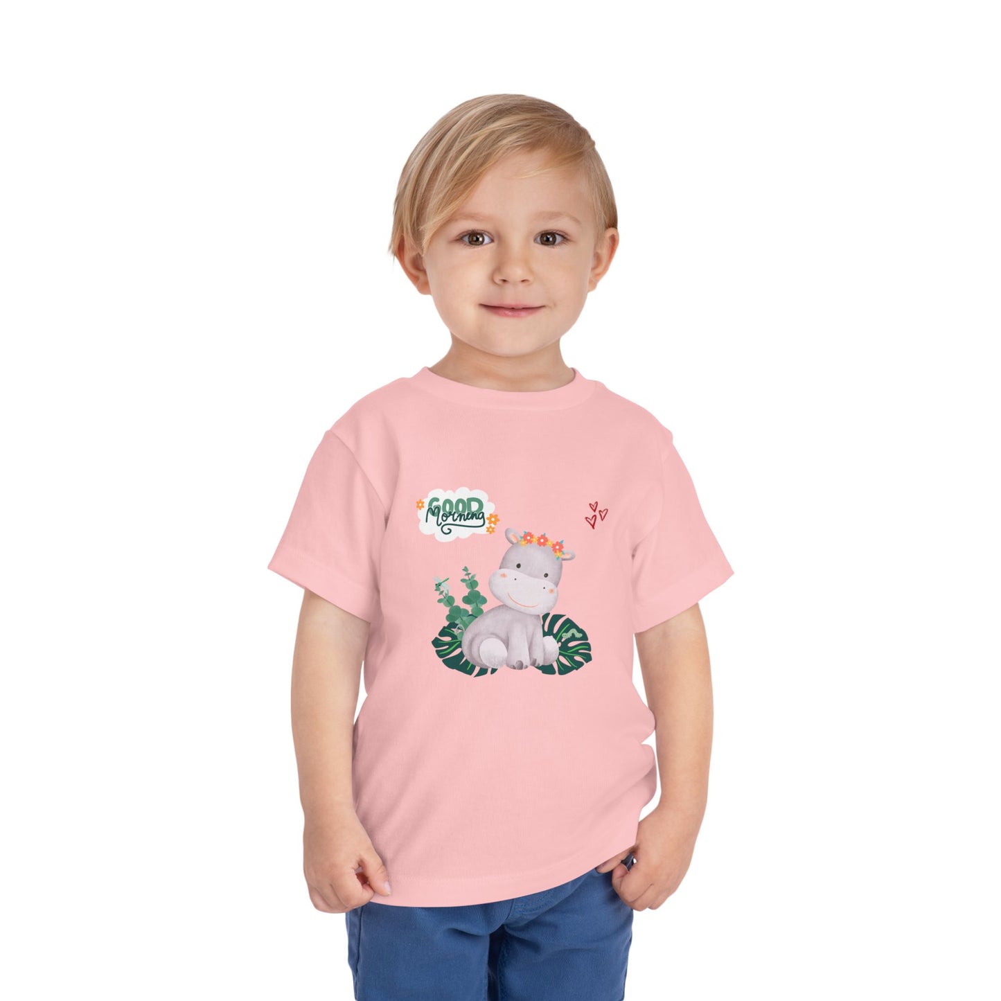 Toddler Short Sleeve Tee with Cute Hippo Design, Fun Kids Tee, Playful Toddler Clothing, Good Vibes T-Shirt, Gift for Little Ones, [...]