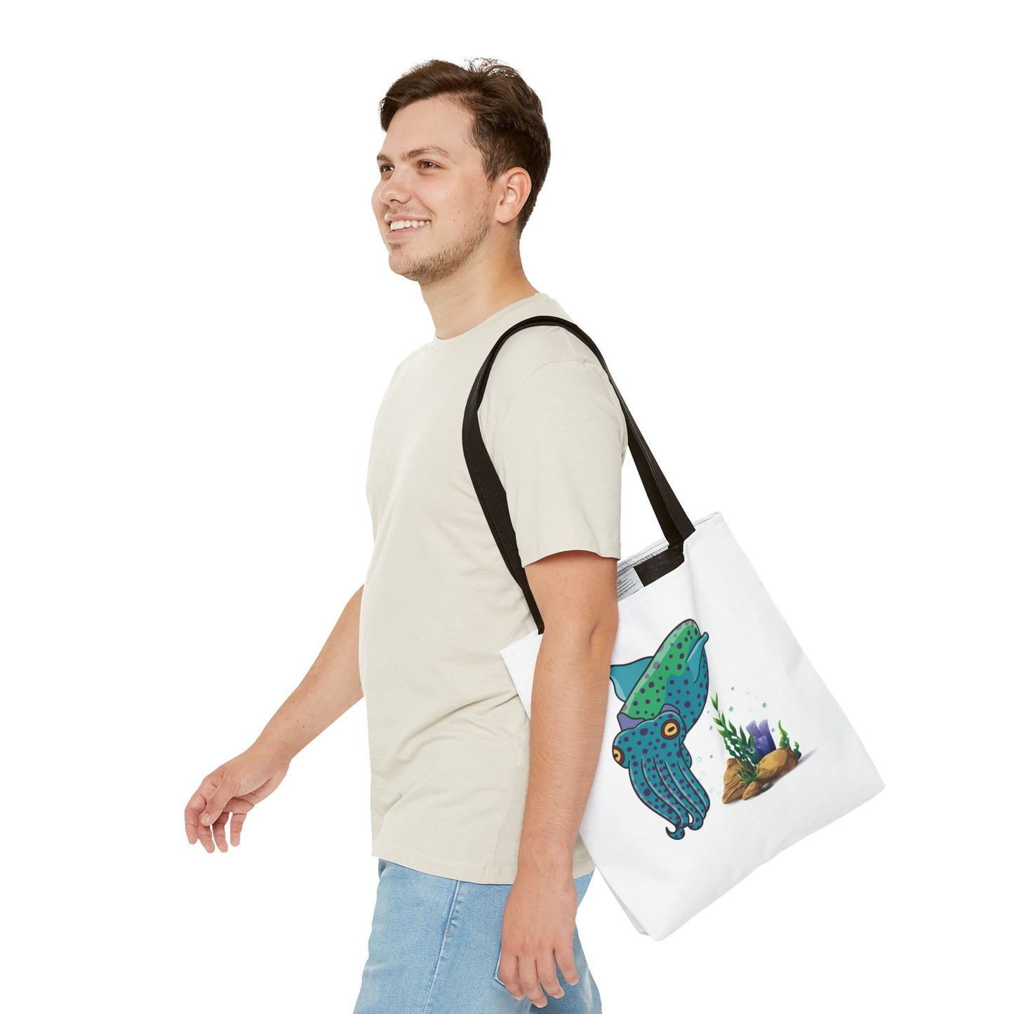 Cute with marine habitat coral and bubbles Tote Bag
