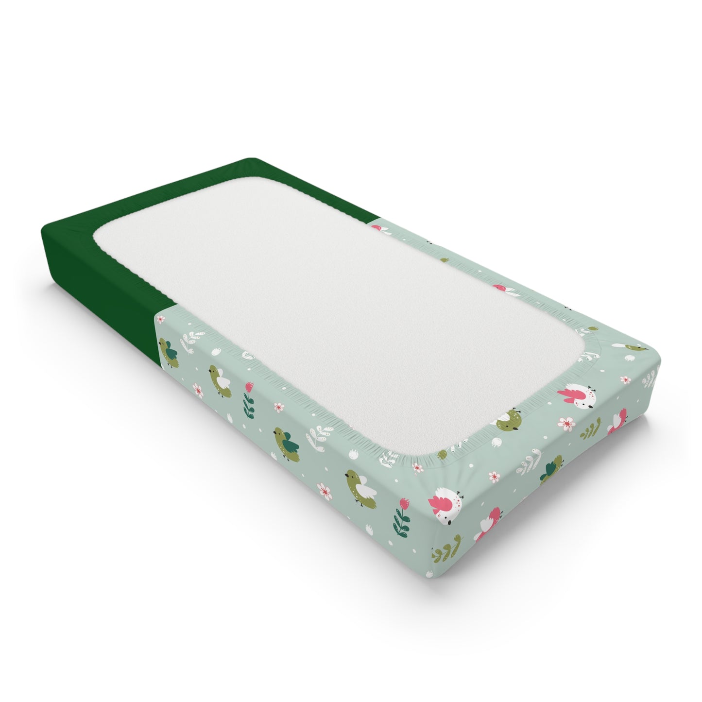 Duckling Floral Baby Changing Pad Cover — Personalized Nursery Changing Mat