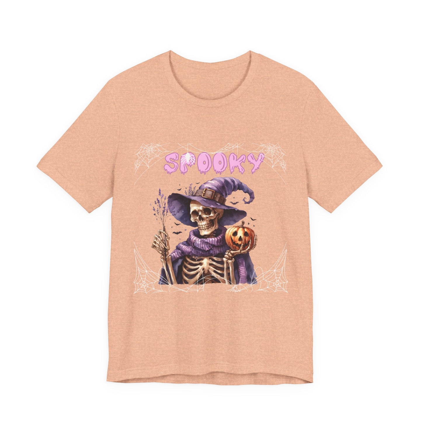 Spooky Skeleton Halloween Tee, Unisex Halloween Shirt, Trick or Treat Apparel, Fall Festivity Clothing, October Celebration Top