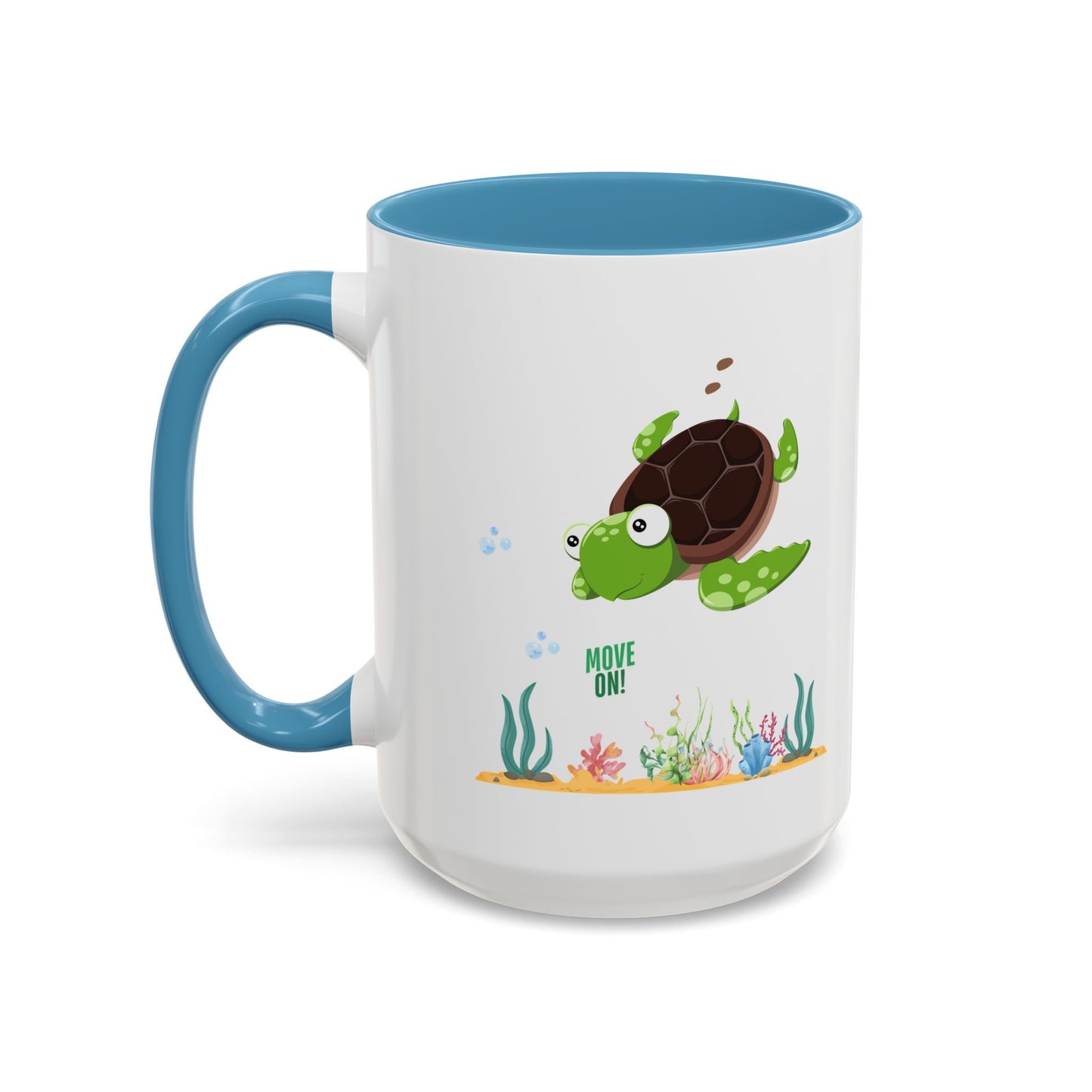 Turtle with seaweed and bubble Coffee Mug