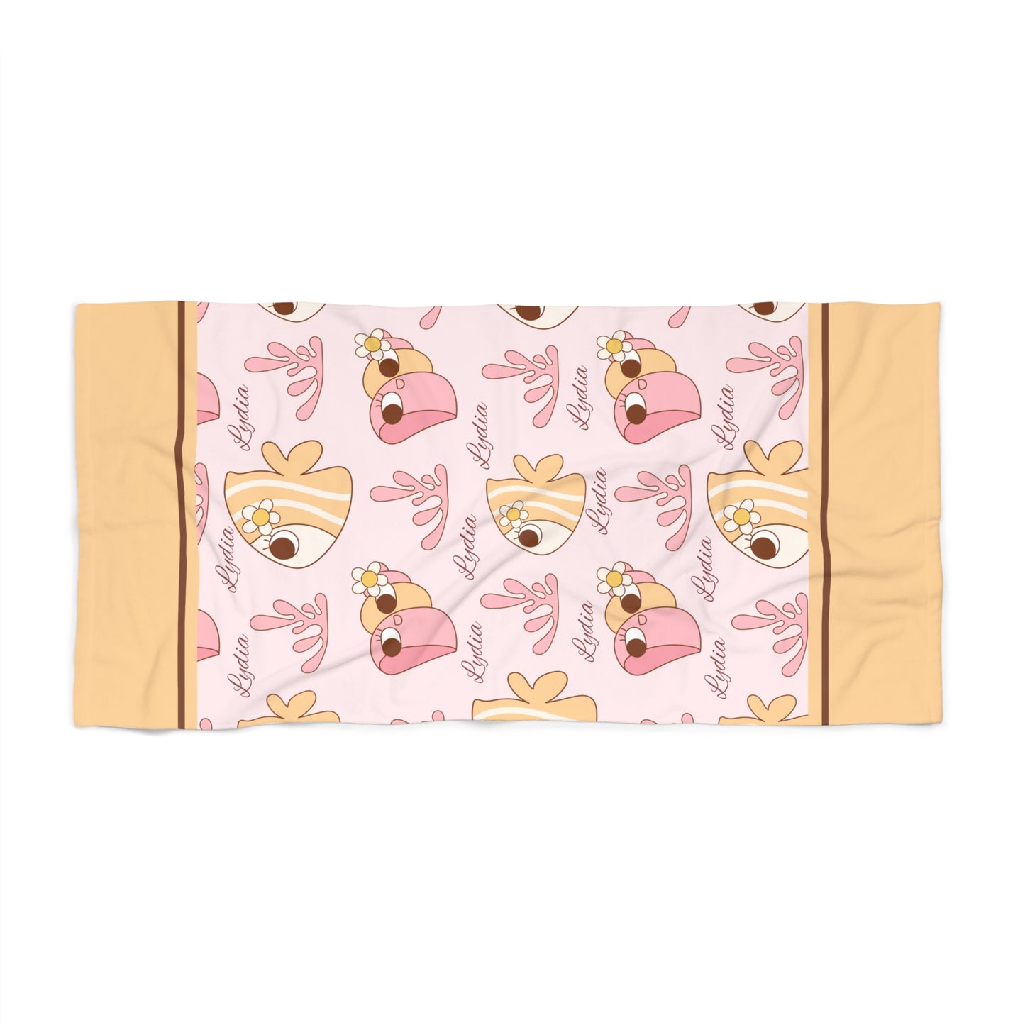 Cute Tropical Flamingo Beach Towel — Pink Summer Pool & Vacation Towel