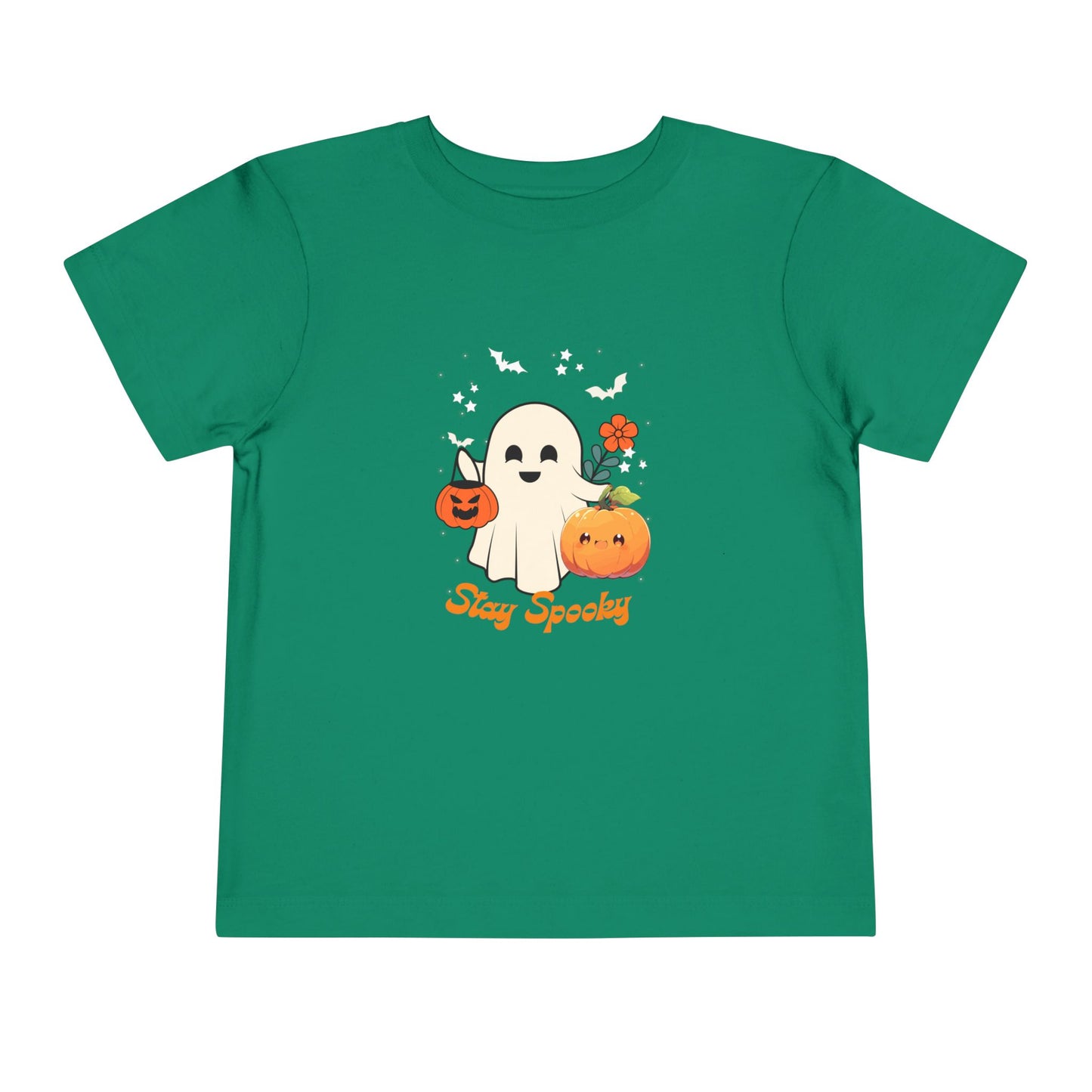 Toddler Halloween Tee - Adorable Ghost and Pumpkin Design, Perfect for Fall Festivities, Trick-or-Treating, Kids' Parties, and Everyday Wear