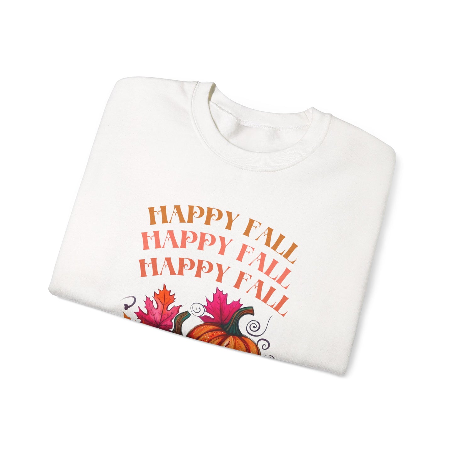 Fall Vibes Crewneck Sweatshirt, Cozy Autumn Apparel, Seasonal Gift for Thanksgiving, Pumpkin Sweater, Unisex Fall Fashion