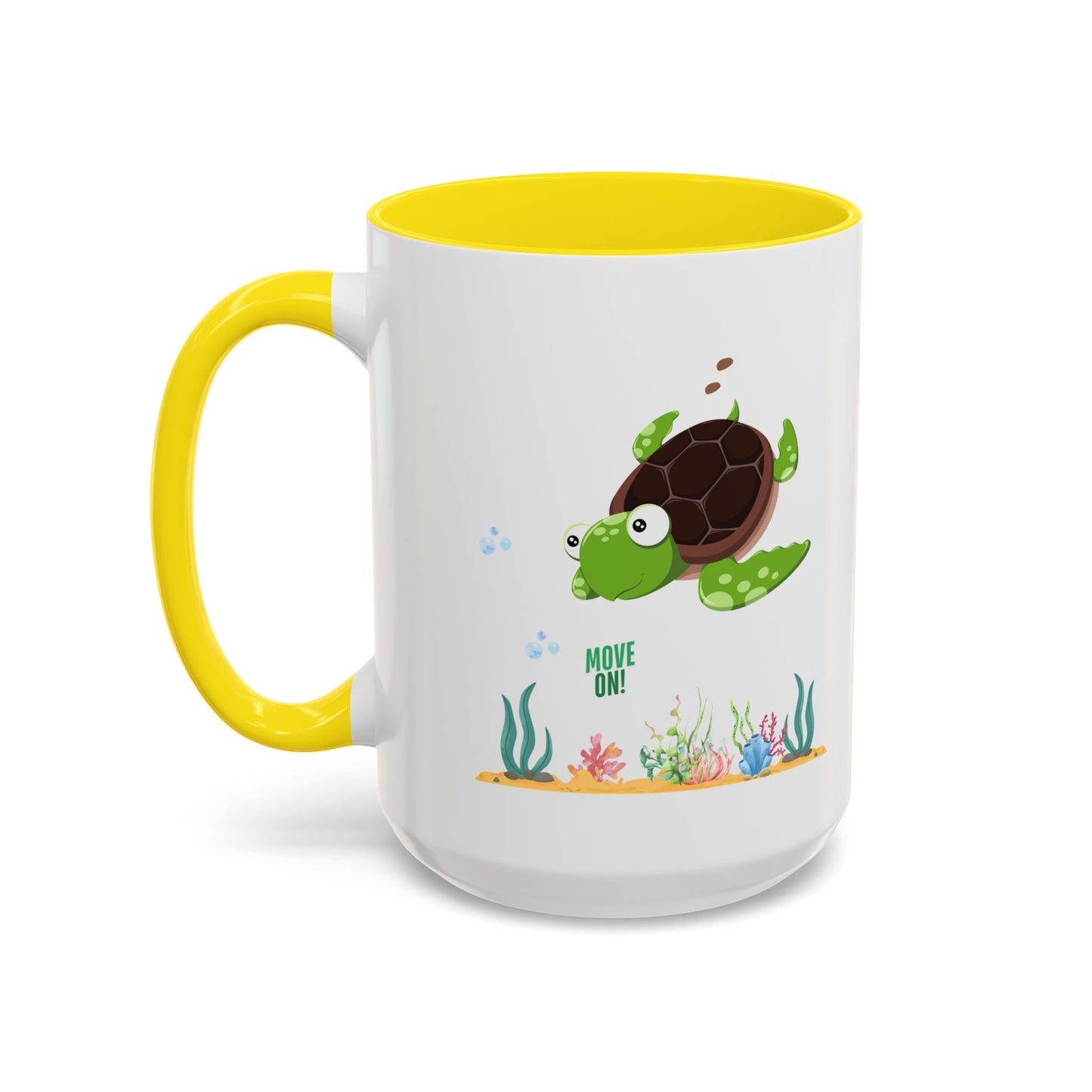 Turtle with seaweed and bubble Coffee Mug