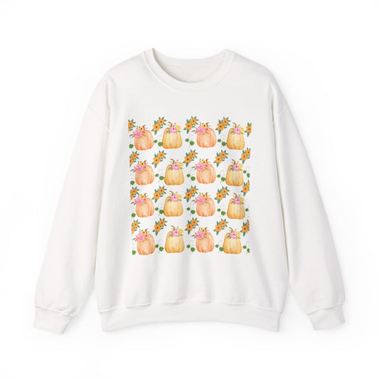 Fall-Inspired Pumpkin Crewneck Sweatshirt, Cozy Autumn Sweater, Perfect for Halloween, Thanksgiving, Gifts for Her, Pumpkin Love