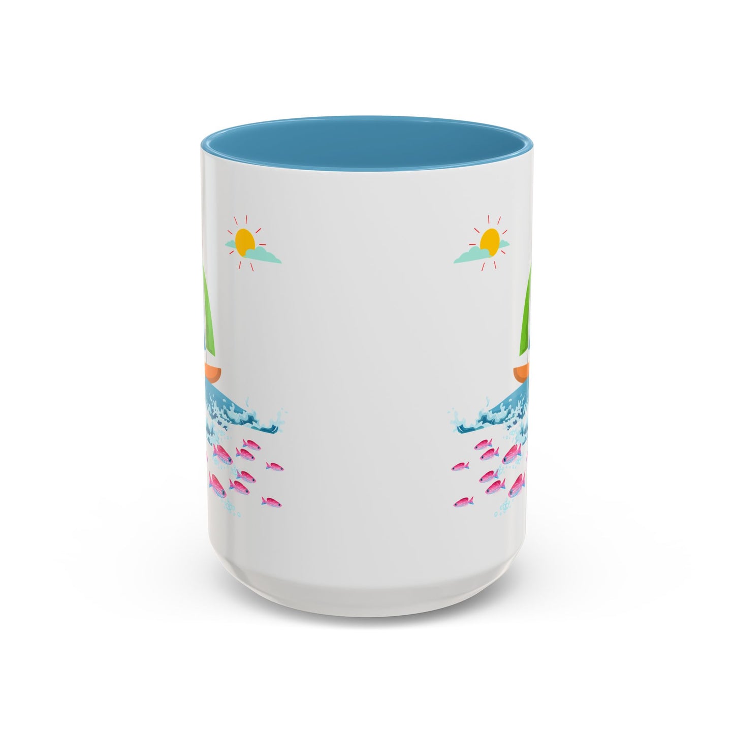 Sailboat and Red fish Coffee Mug