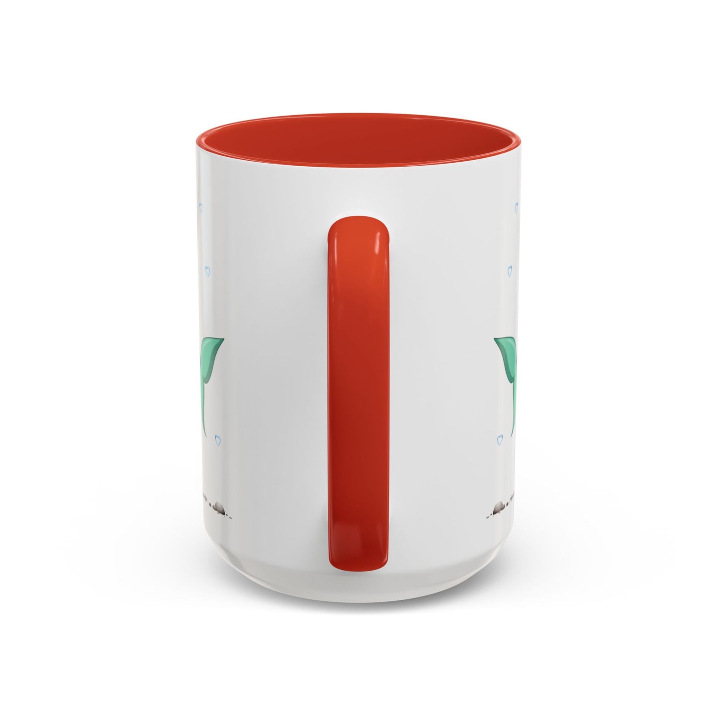 Fish with open mouth bubbles and underwater flora. Coffee Mug