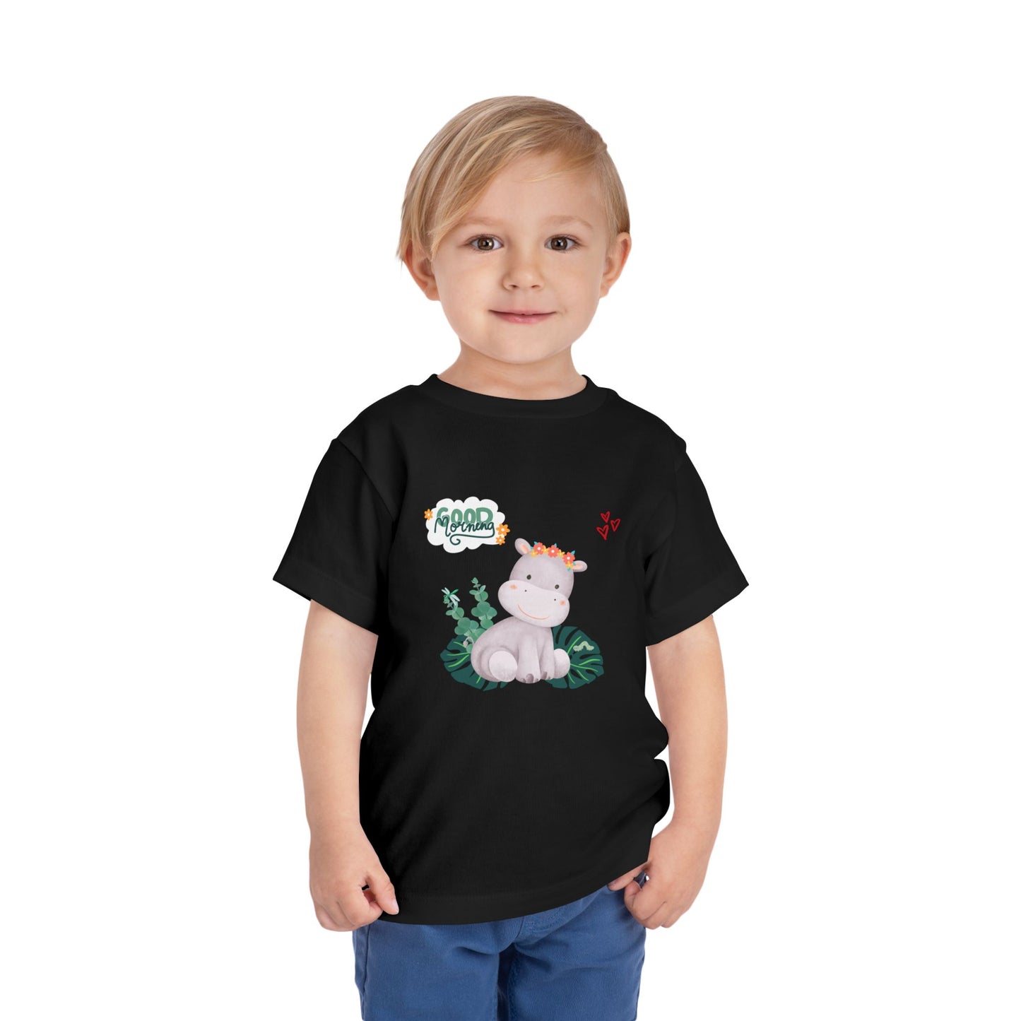 Toddler Short Sleeve Tee with Cute Hippo Design, Fun Kids Tee, Playful Toddler Clothing, Good Vibes T-Shirt, Gift for Little Ones, [...]