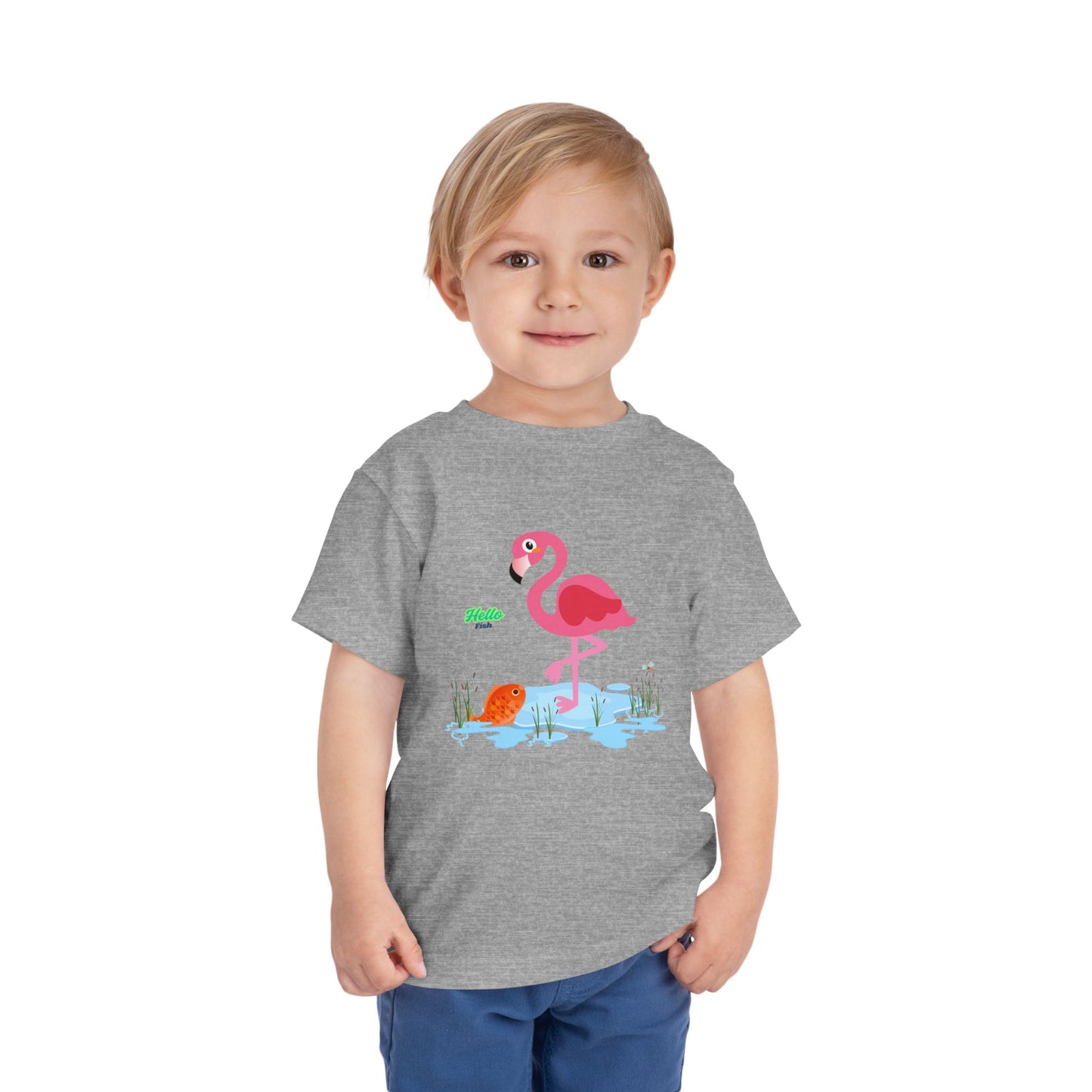 Whimsical Flamingo Toddler Tee - Fun Summer Kids Shirt, Playful Gift for Birthdays, Beach Days, Everyday Wear, Cute Summer Apparel