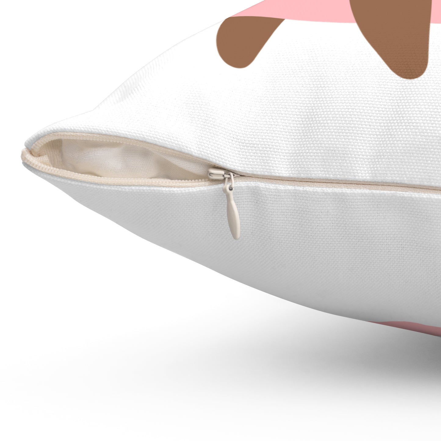 Whale wearing a cowboy hat with a pink bow Spun Polyester Square Pillow