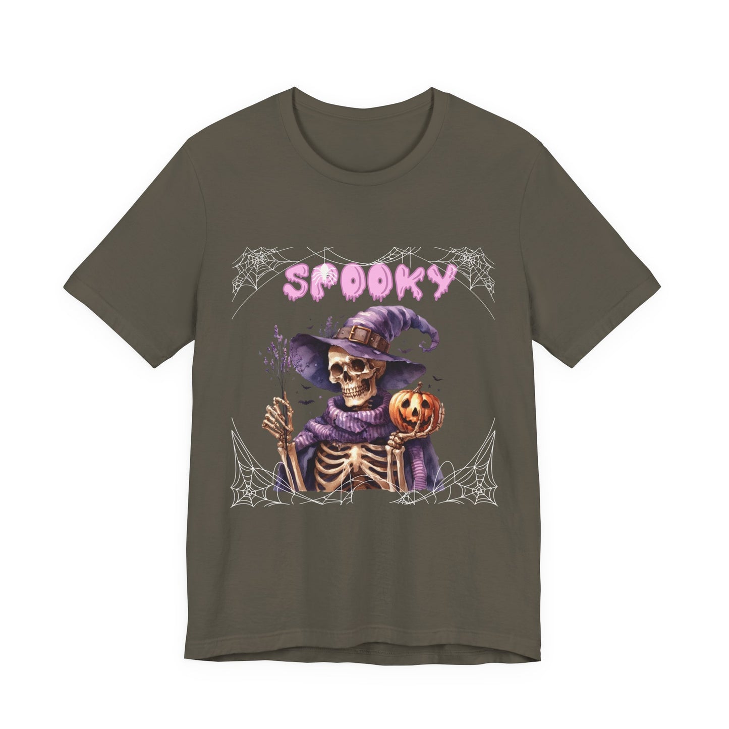 Spooky Skeleton Halloween Tee, Unisex Halloween Shirt, Trick or Treat Apparel, Fall Festivity Clothing, October Celebration Top