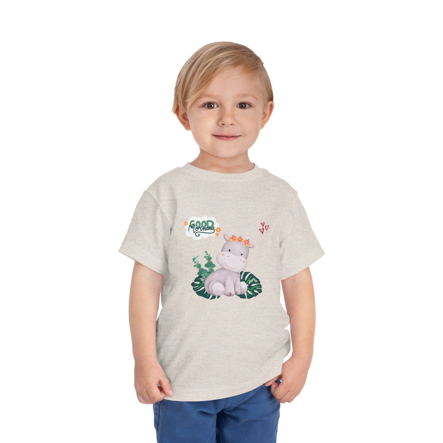 Toddler Short Sleeve Tee with Cute Hippo Design, Fun Kids Tee, Playful Toddler Clothing, Good Vibes T-Shirt, Gift for Little Ones, [...]