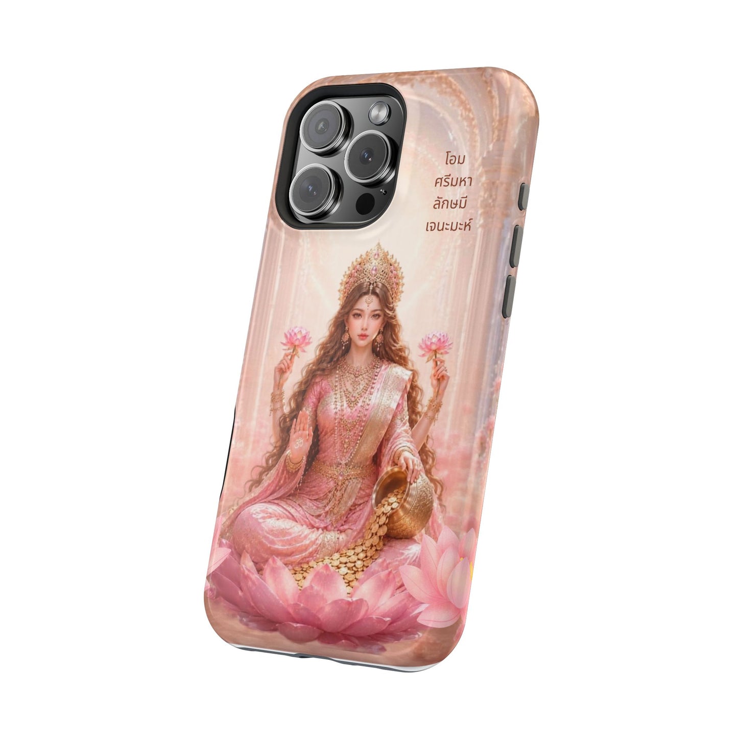 Phone Case — Pink Lotus Goddess Magnetic Impact-Resistant Case