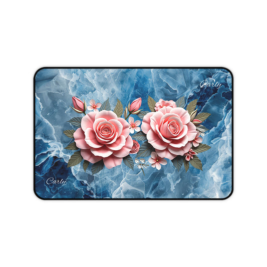 Floral Desk Mat Perfect for Home Office, Gaming, or Study - Elegant Rose Design, Mouse Pad, Desk Accessory, Gift Idea