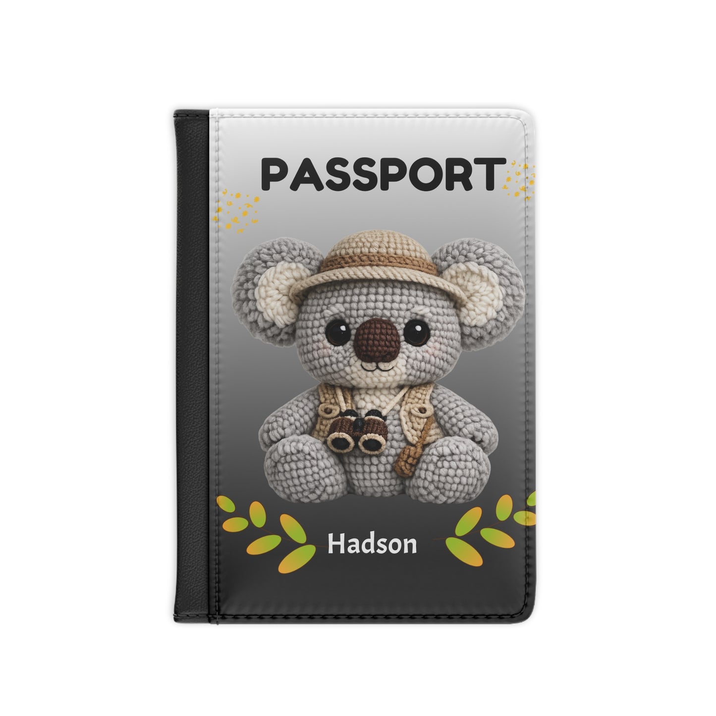Personalized Koala Explorer Passport Cover – Custom Name Travel Wallet