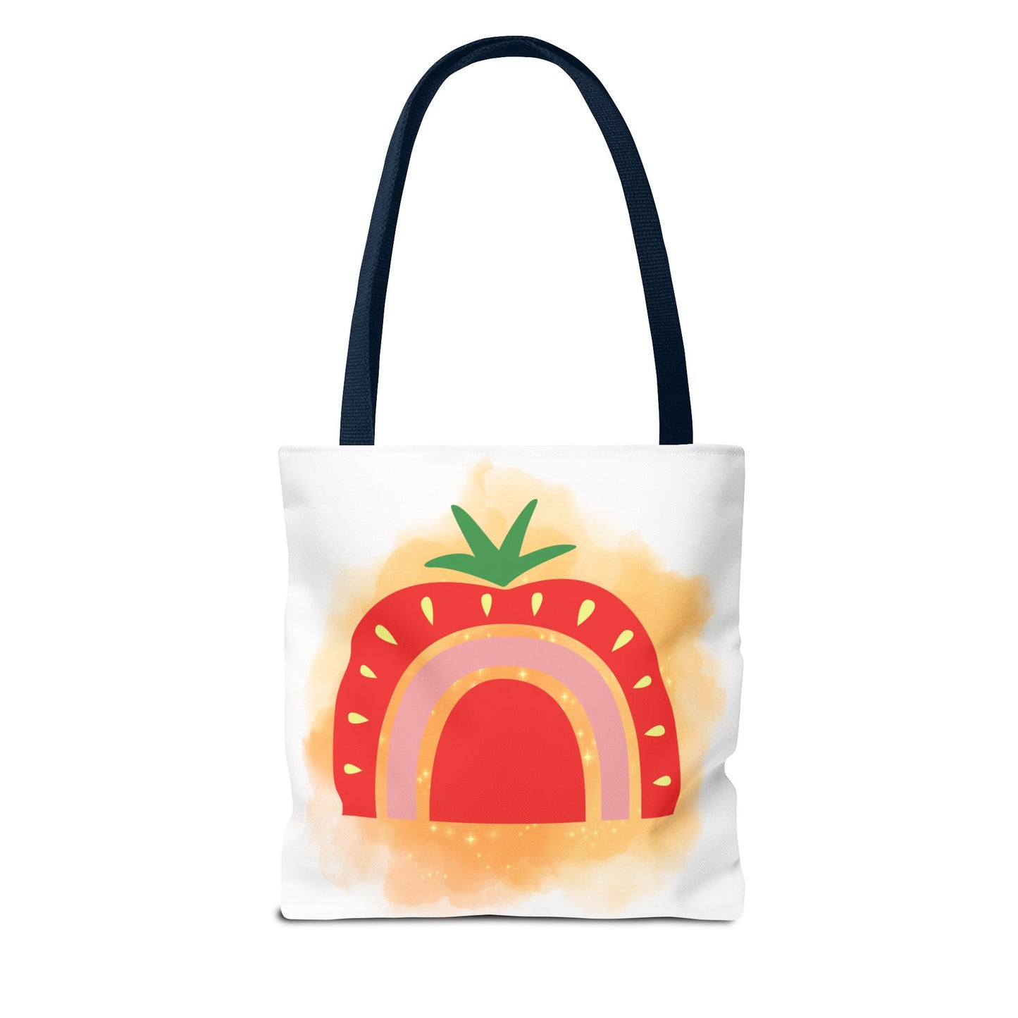 Strawberry Rainbow Tote Bag – Cute Fruit Watercolor AOP Tote