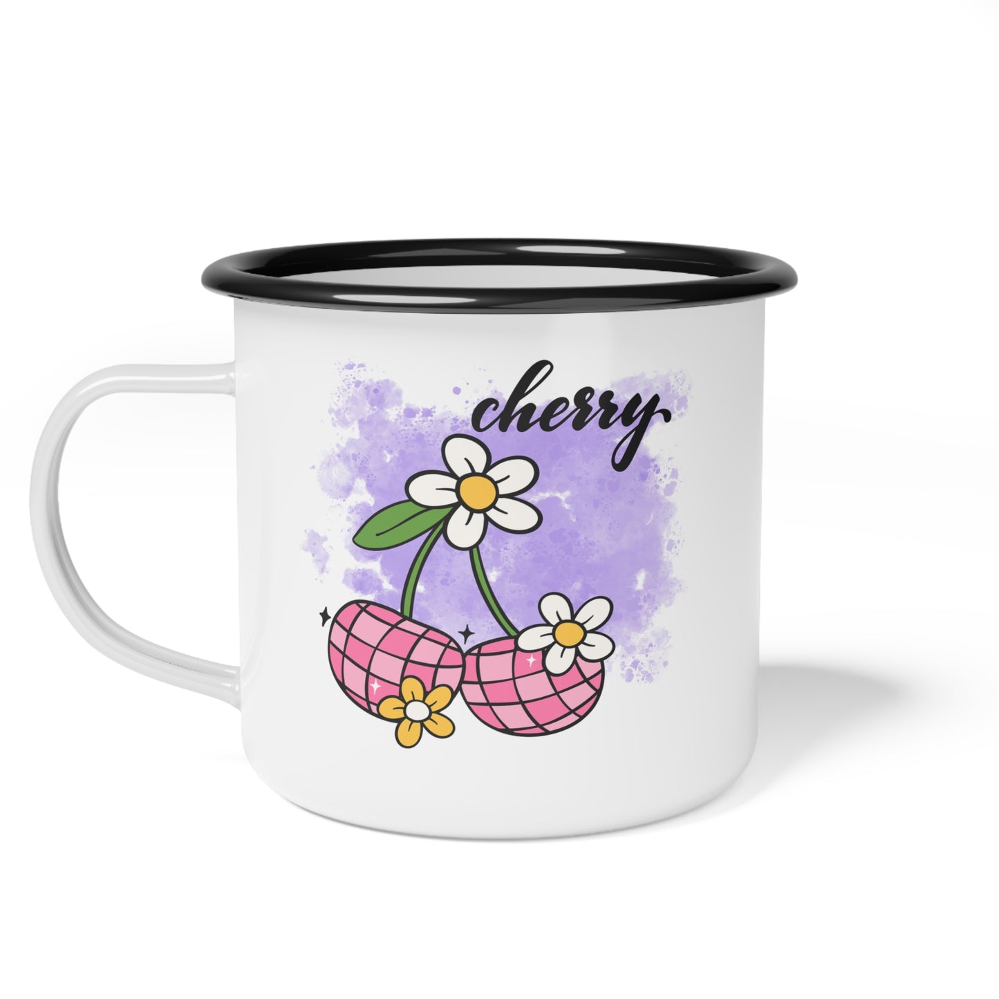 Cherry Blossom Enamel Camp Cup