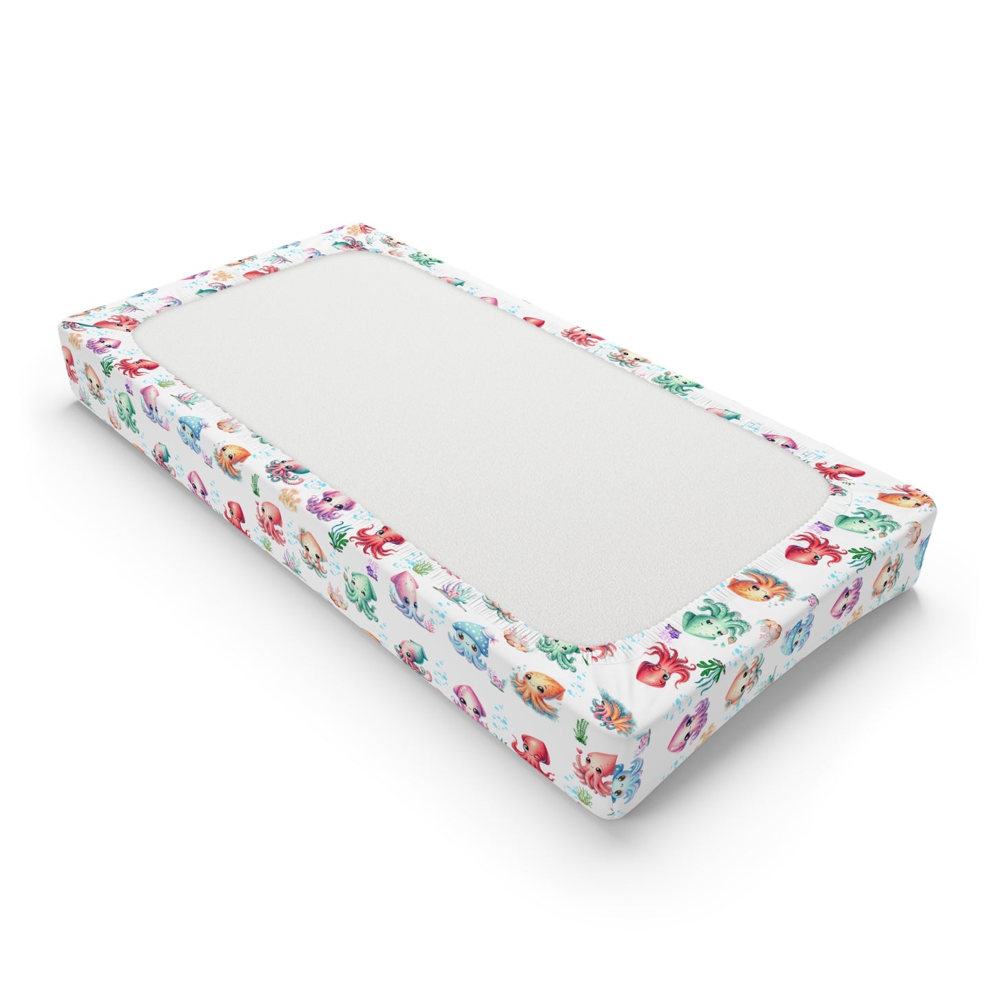 Floral Watercolor Baby Changing Pad Cover — Soft Breathable Nursery Protector