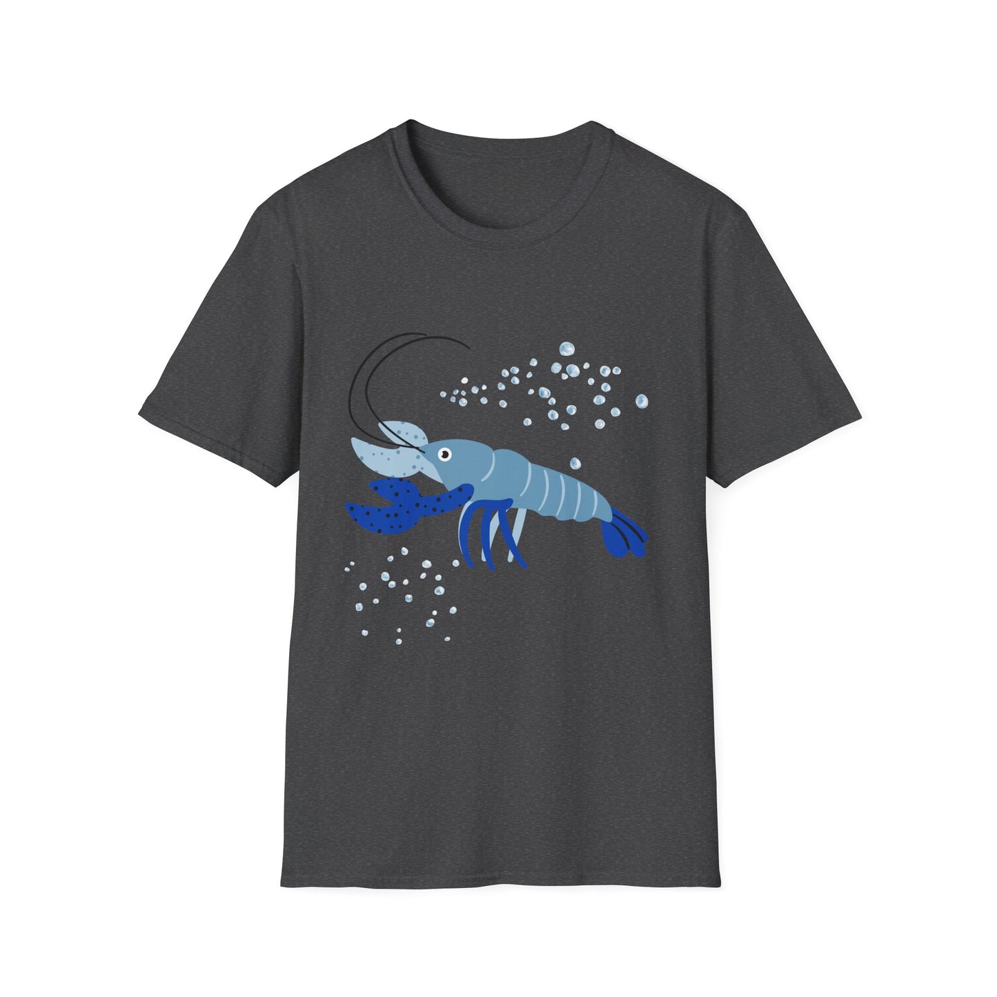 Blue Lobster Unisex Softstyle T-Shirt, Seafood Lover Tee, Summer Casual Wear, Beach T-Shirt, Gift for Foodies
