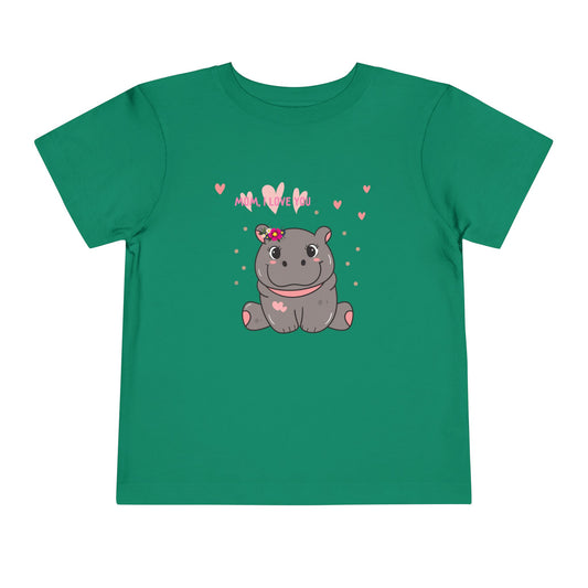 Cute Hippo Toddler Tee, Adorable Animal Shirt, Baby Shower Gift, Kids Birthday Outfit, Playful Summer Wear