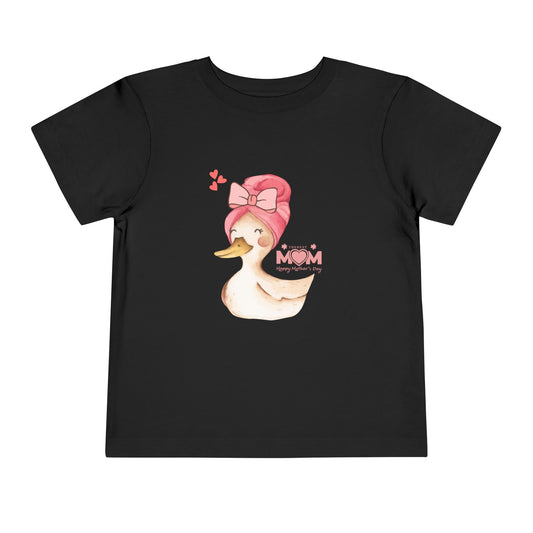 Cute Duck Mom Toddler Tee, Toddler Shirt, Kids Gift, Baby Shower Gift, Mother's Day, Cute Kids Top, Animal Prints