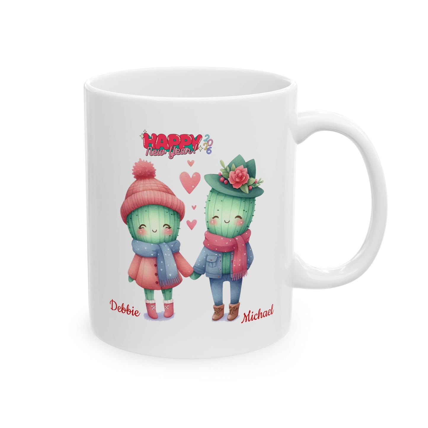 Cute Gardening Frog Ceramic Mug — Personalized Name Coffee Cup (11oz, 15oz)