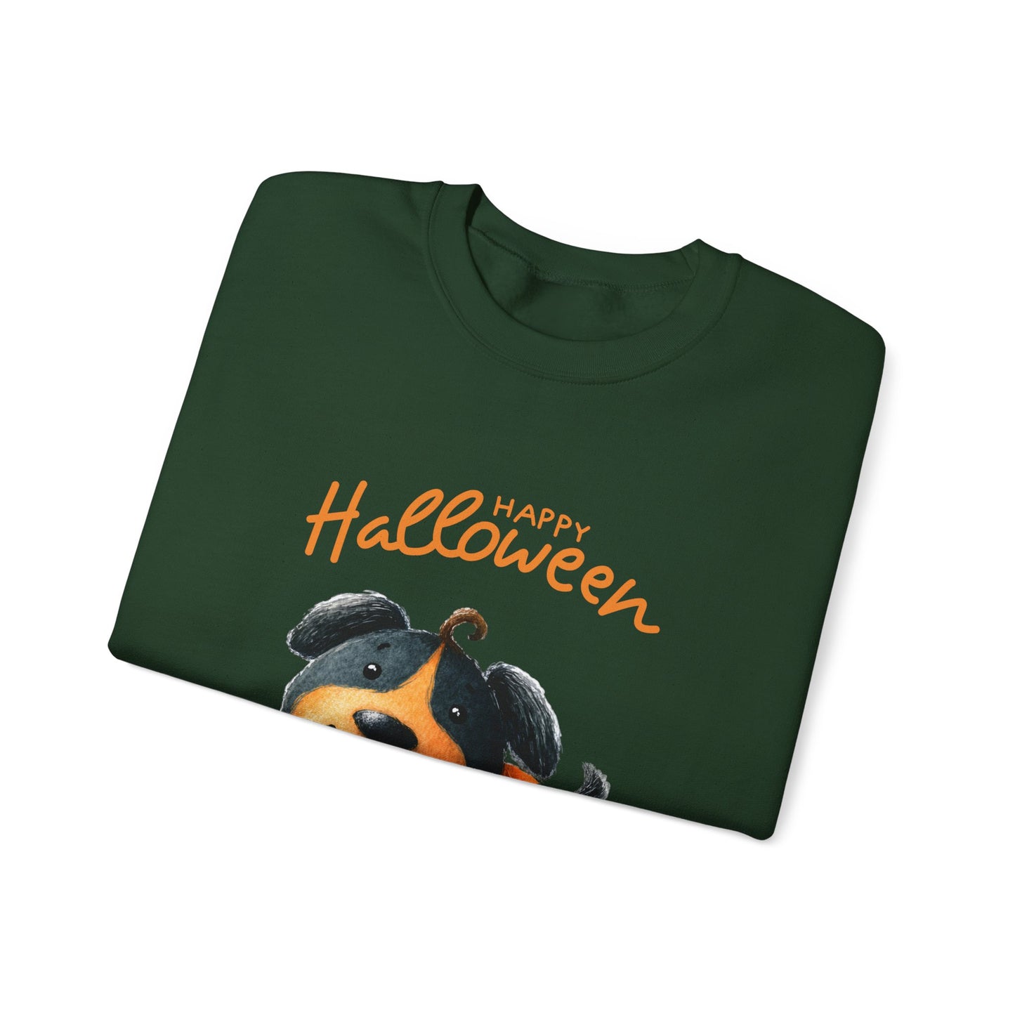 Halloween Dog Sweatshirt, Cozy Unisex Crewneck for Fall, Pet Lovers Gift, October Celebration Apparel, Cute Halloween Top