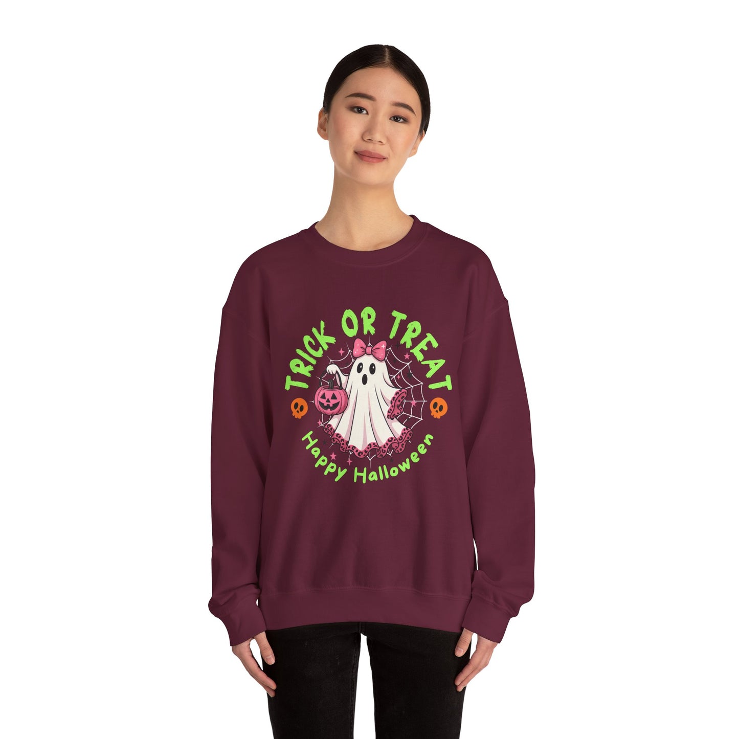 Halloween Ghost Crewneck Sweatshirt, Cozy Fall Gift, Trick or Treat Apparel, Unisex Pullover for Halloween Celebrations, Spooky Season [...]