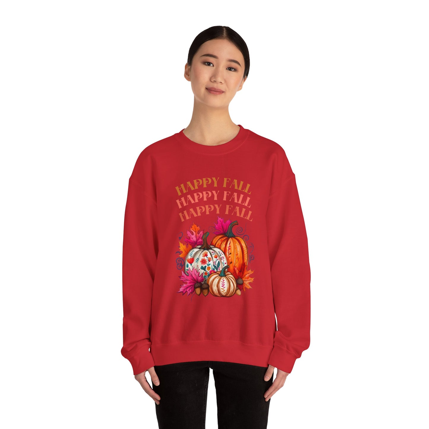 Fall Vibes Crewneck Sweatshirt, Cozy Autumn Apparel, Seasonal Gift for Thanksgiving, Pumpkin Sweater, Unisex Fall Fashion