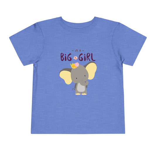 Big Girl Toddler Tee, Cute Elephant Design, Kids Birthday Gift, Toddler Clothing, Nursery Outfit, Playtime T-Shirt