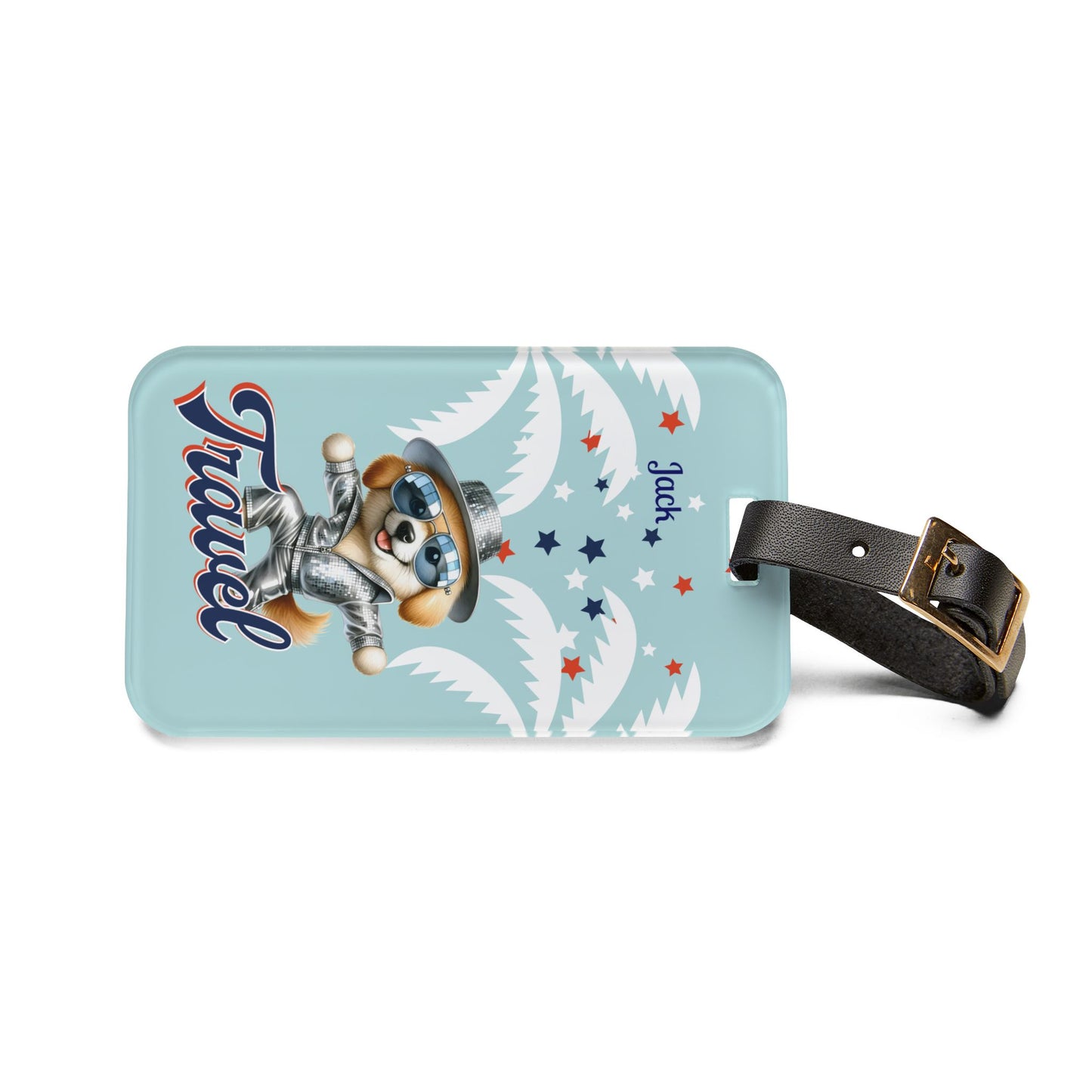 Travel Dog Luggage Tag — Cute Pilot Puppy Bag ID Tag