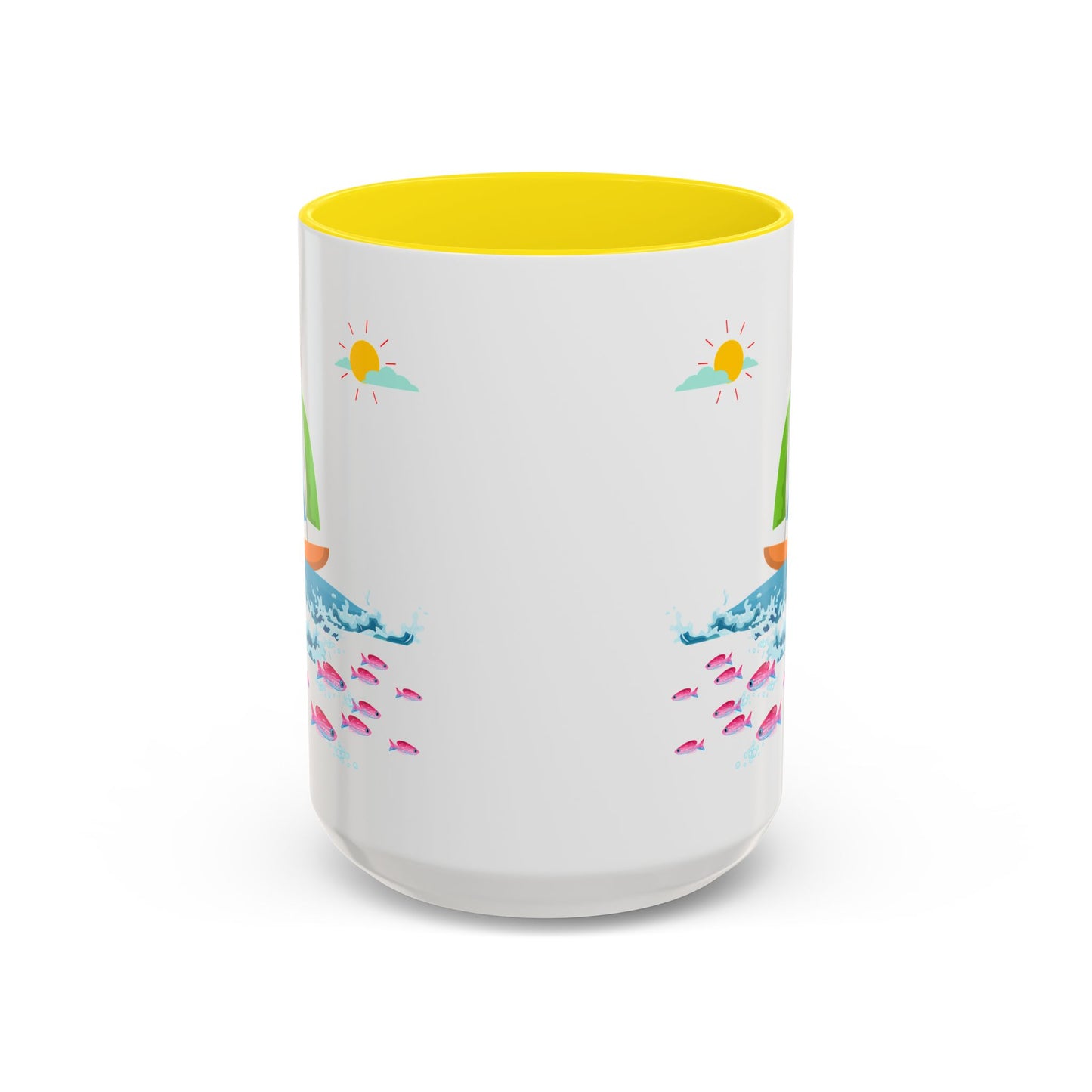 Sailboat and Red fish Coffee Mug