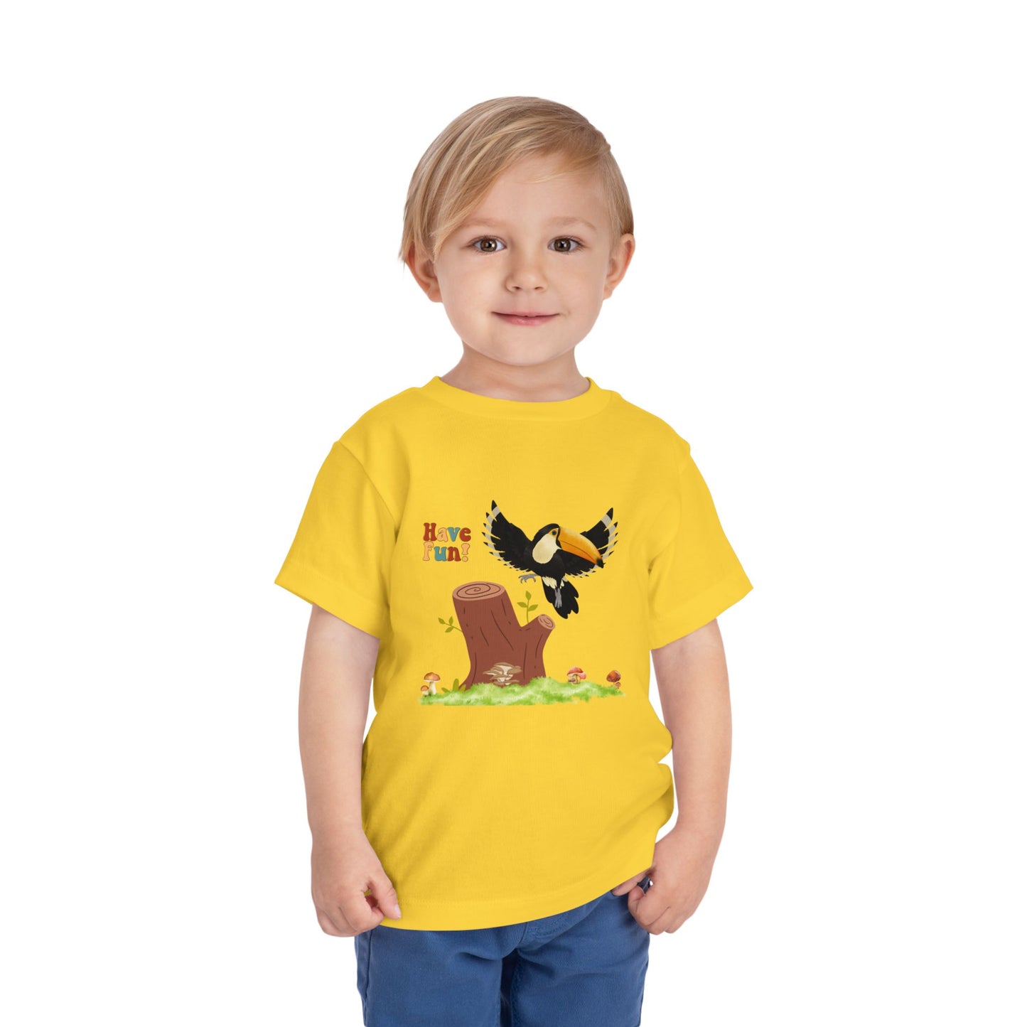 Toddler Short Sleeve Tee - "Have Fun!" Cute and Playful Tee for Kids, Toddler Gift, Summer Outfit, Birthday, Outdoor Adventures
