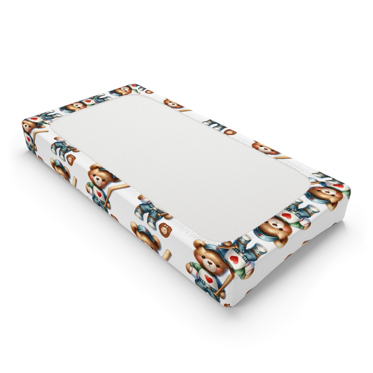 Teddy Bear Baby Changing Pad Cover — Cute Nursery Waterproof Fitted Cover