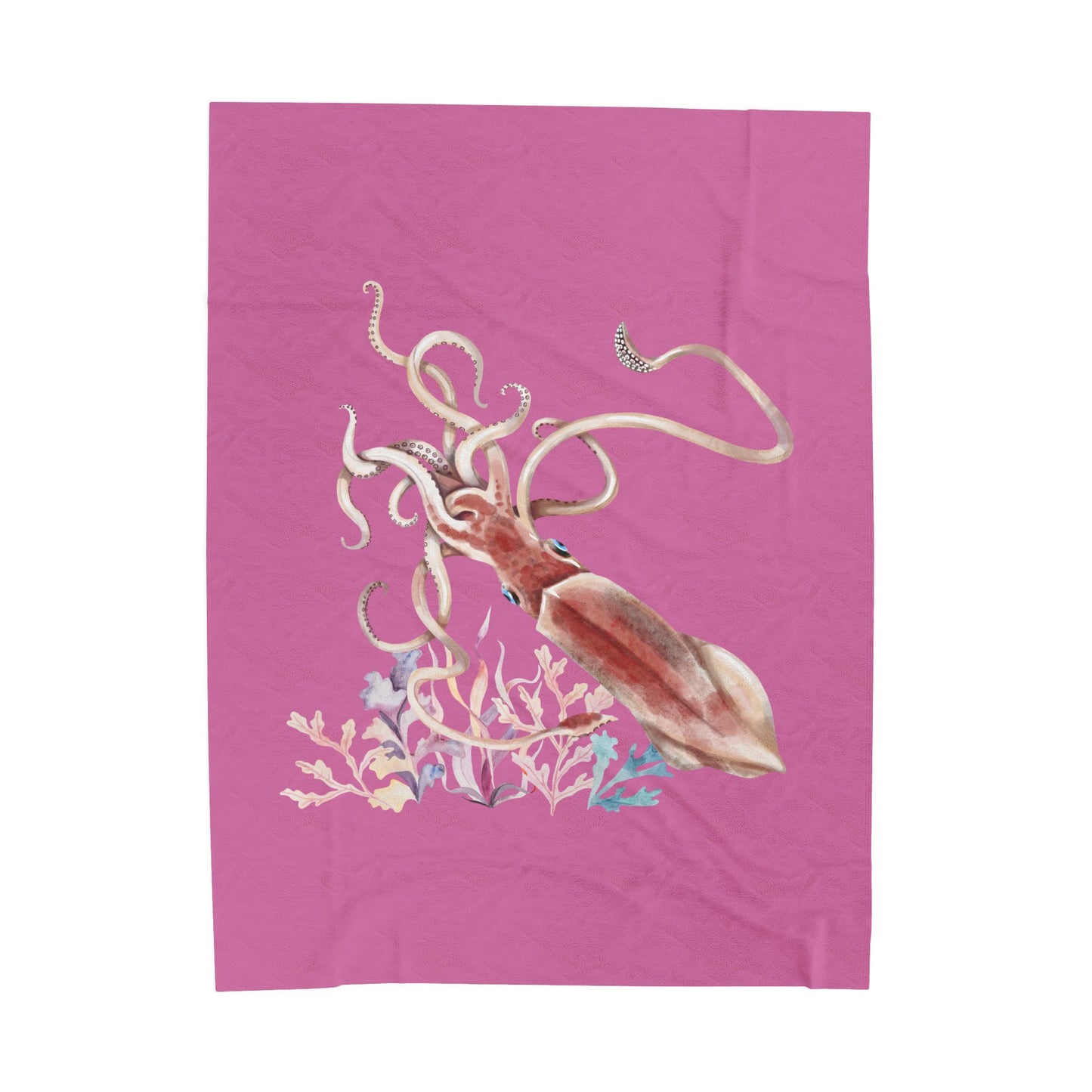 Squid dance of tentacles and translucence Velveteen Plush Blanket
