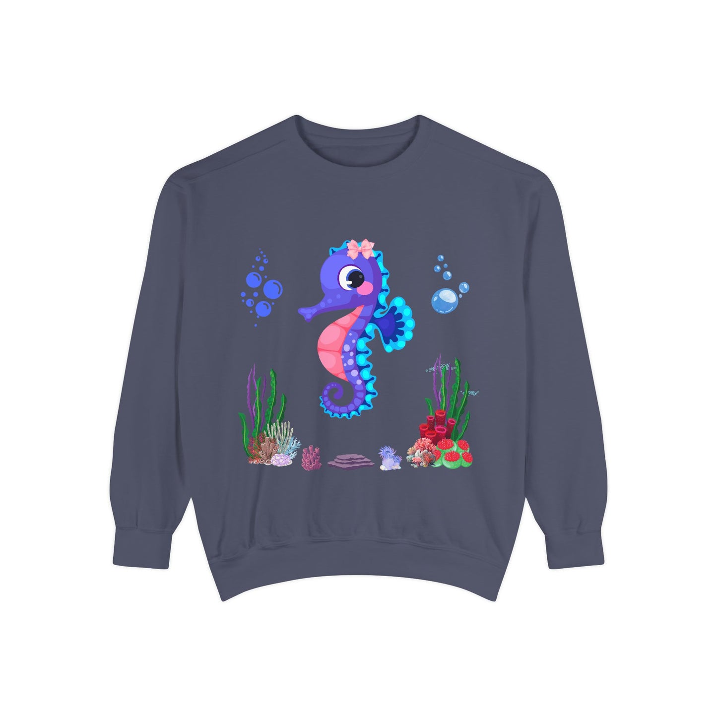Seahores playful under the sea Unisex Garment-Dyed Sweatshirt