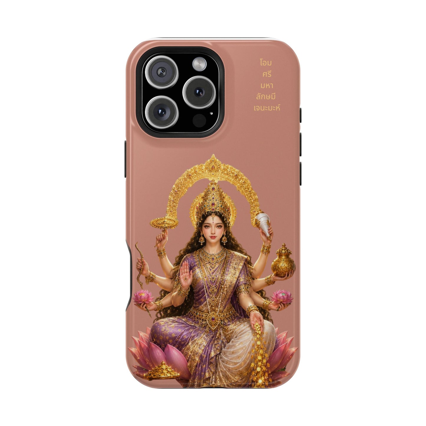 Lakshmi Goddess Phone Case — Magnetic Impact-Resistant Spiritual iPhone Cover