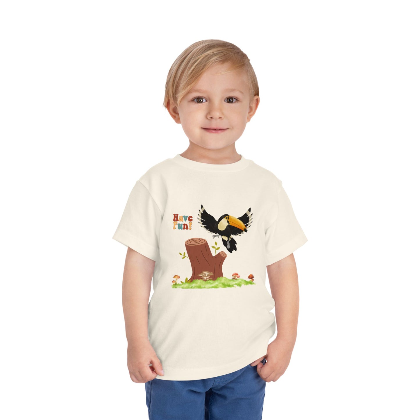 Toddler Short Sleeve Tee - "Have Fun!" Cute and Playful Tee for Kids, Toddler Gift, Summer Outfit, Birthday, Outdoor Adventures