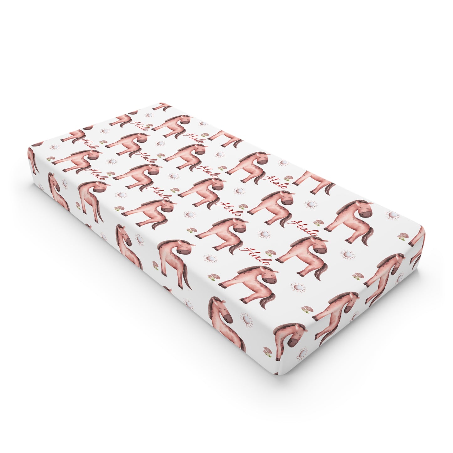 Baby Changing Pad Cover — Boho Blush Flamingo Nursery Pattern