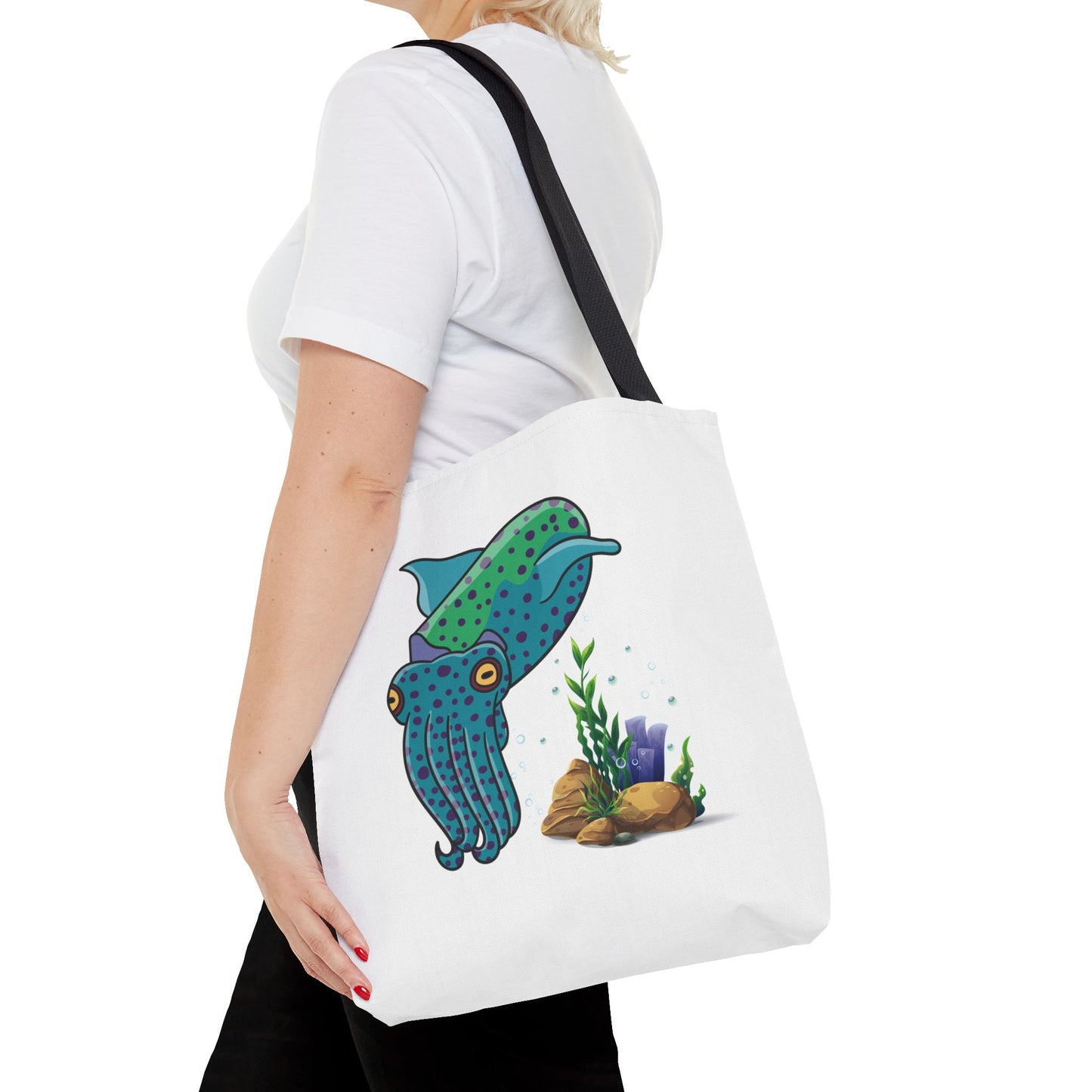 Cute with marine habitat coral and bubbles Tote Bag