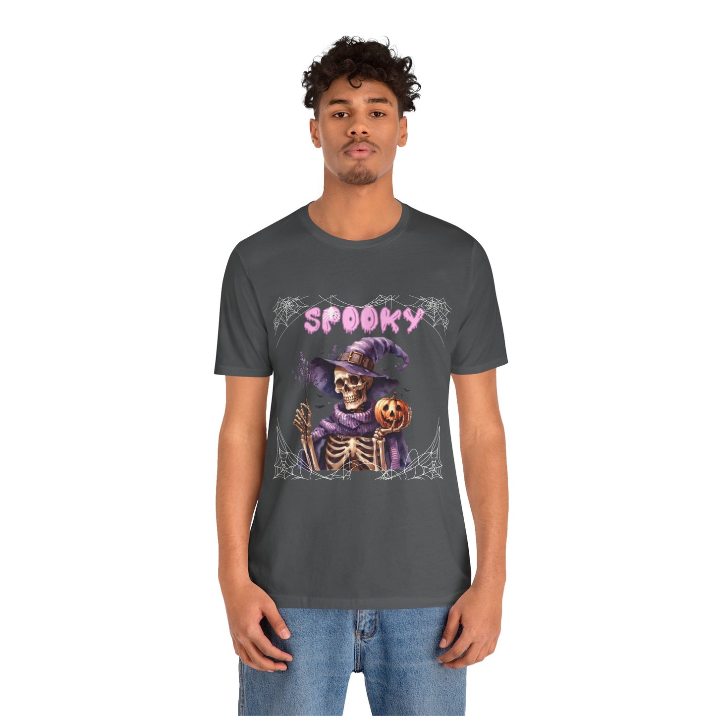 Spooky Skeleton Halloween Tee, Unisex Halloween Shirt, Trick or Treat Apparel, Fall Festivity Clothing, October Celebration Top