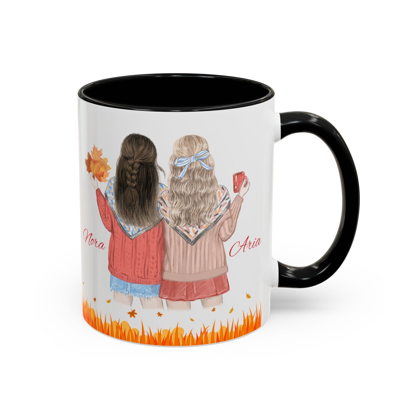 Autumn Friendship Coffee Mug with Personalized Names