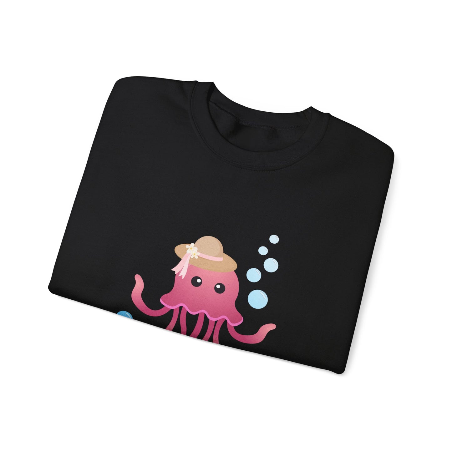Cute Jellyfish Sweatshirt for Cozy Vibes, Unisex Crewneck, Gift for Ocean Lovers, Fun Casual Wear, Beach Day Outfit, Comfortable Style