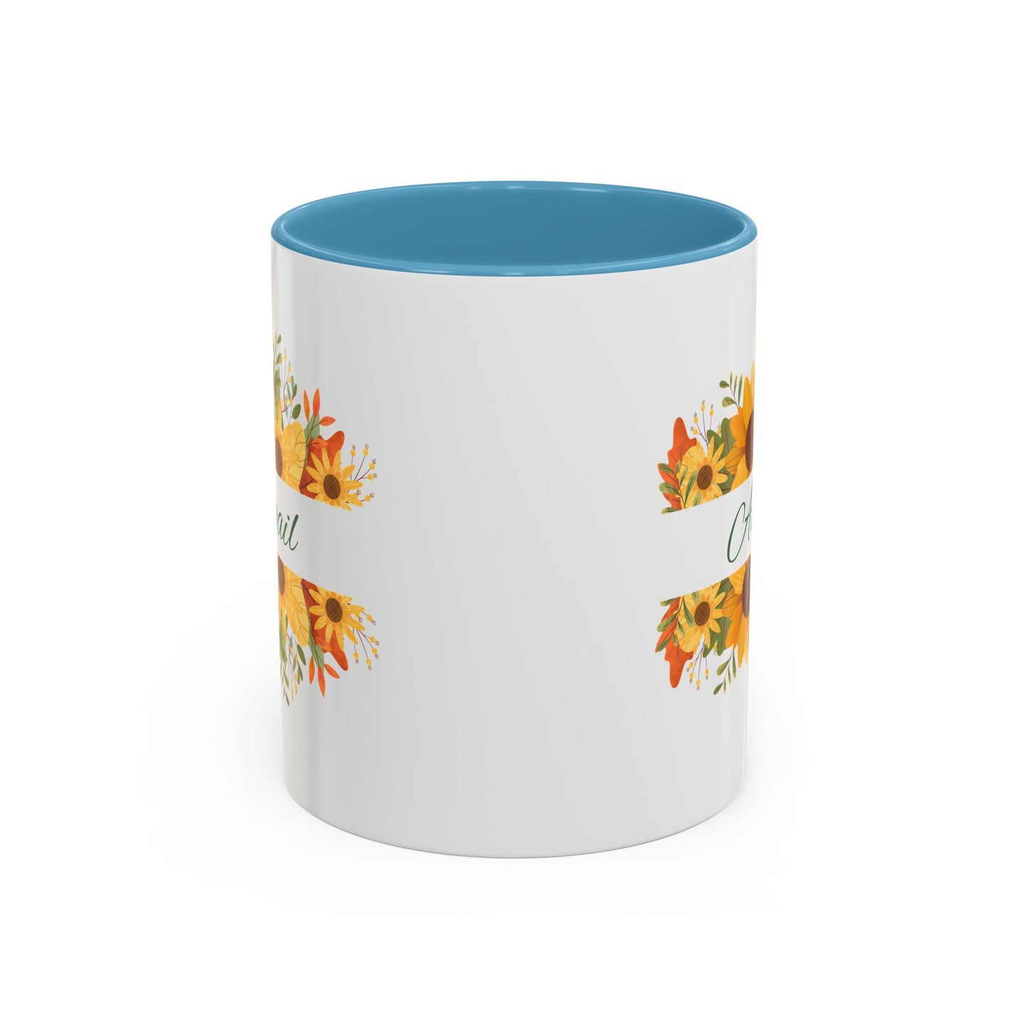 Custom Floral Name Coffee Mug - Personalized 11oz & 15oz Perfect Gift for Floral Lovers