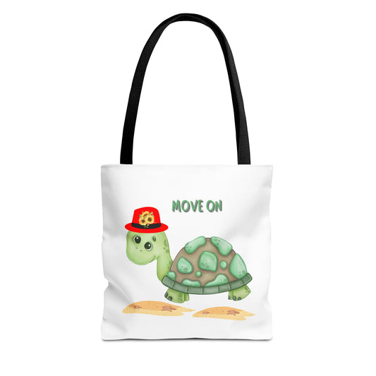 Turtle with a sunflower hat Tote Bag