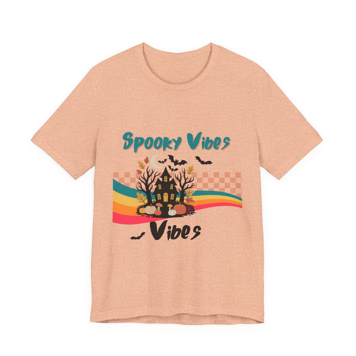 Spooky Vibes Graphic Tee, Unisex Halloween Shirt, Fall Fashion, Casual T-Shirt, Unique Gift for Halloween Lovers, Autumn Wardrobe Essential