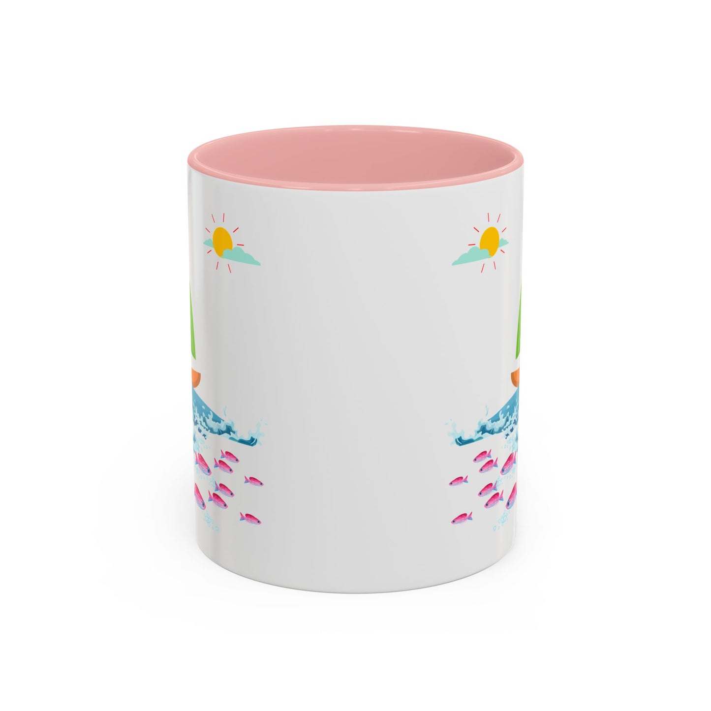 Sailboat and Red fish Coffee Mug