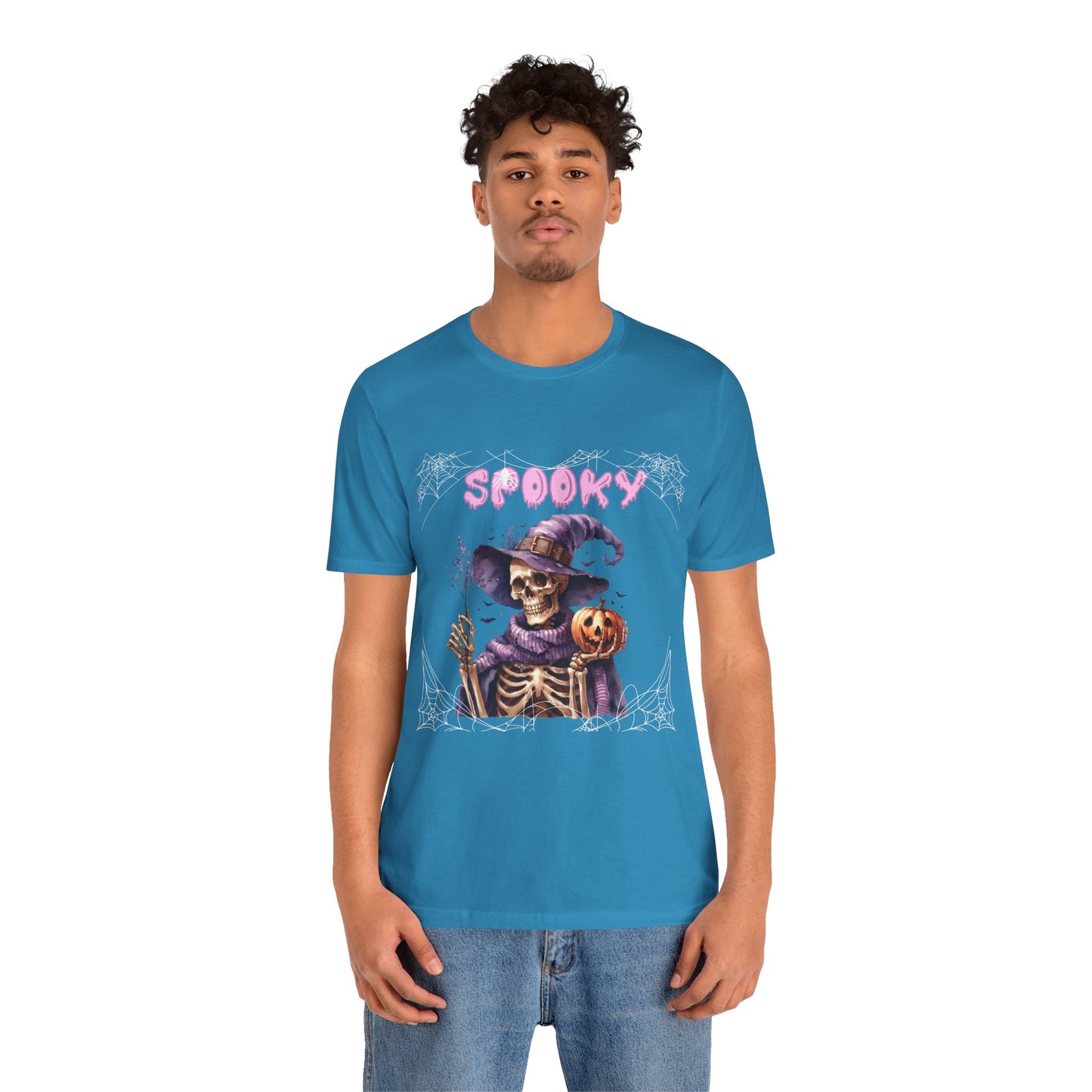 Spooky Skeleton Halloween Tee, Unisex Halloween Shirt, Trick or Treat Apparel, Fall Festivity Clothing, October Celebration Top