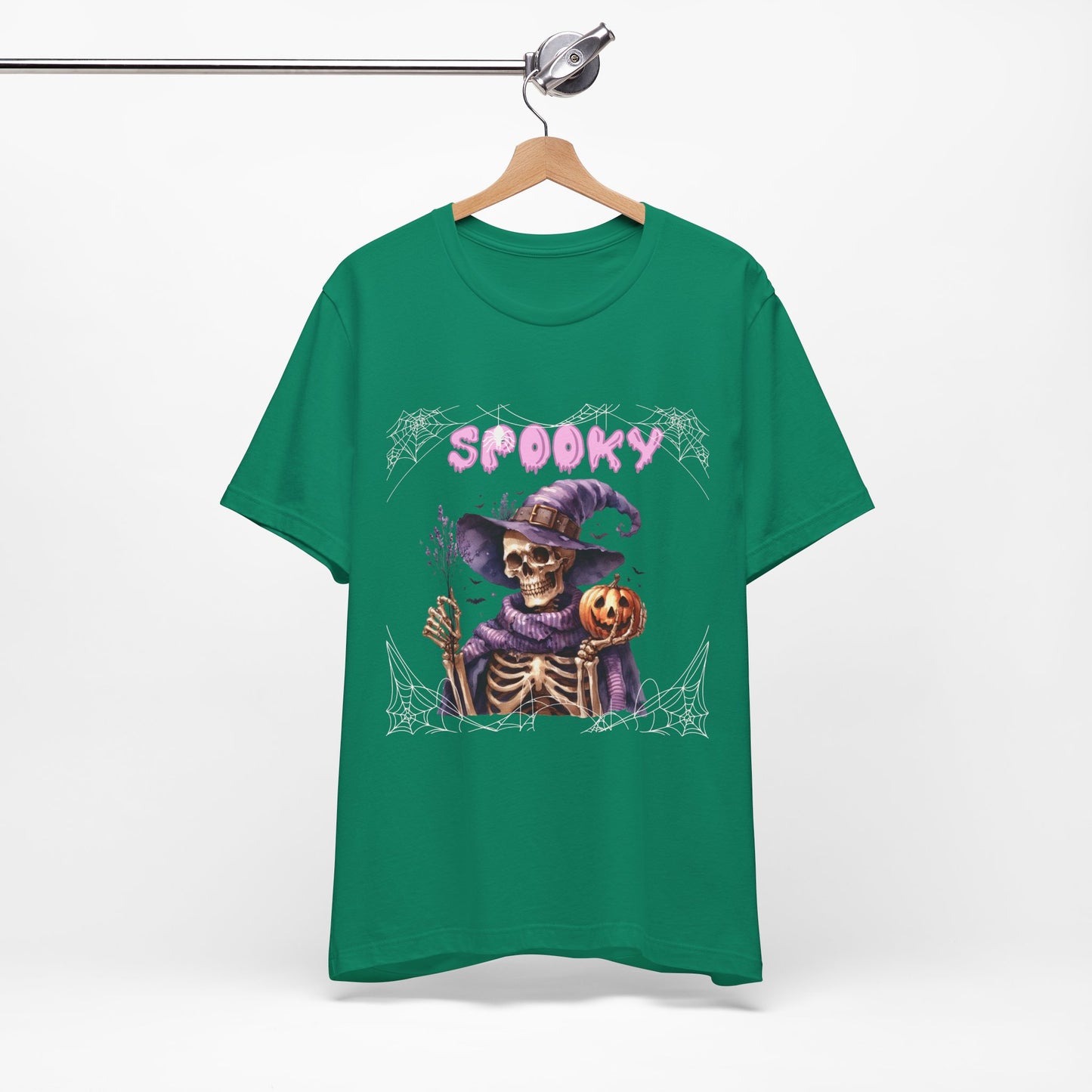 Spooky Skeleton Halloween Tee, Unisex Halloween Shirt, Trick or Treat Apparel, Fall Festivity Clothing, October Celebration Top